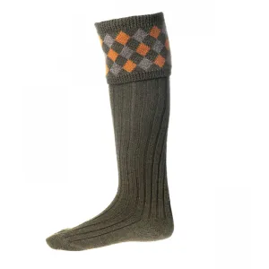 Chequers Socks - Bracken by House of Cheviot