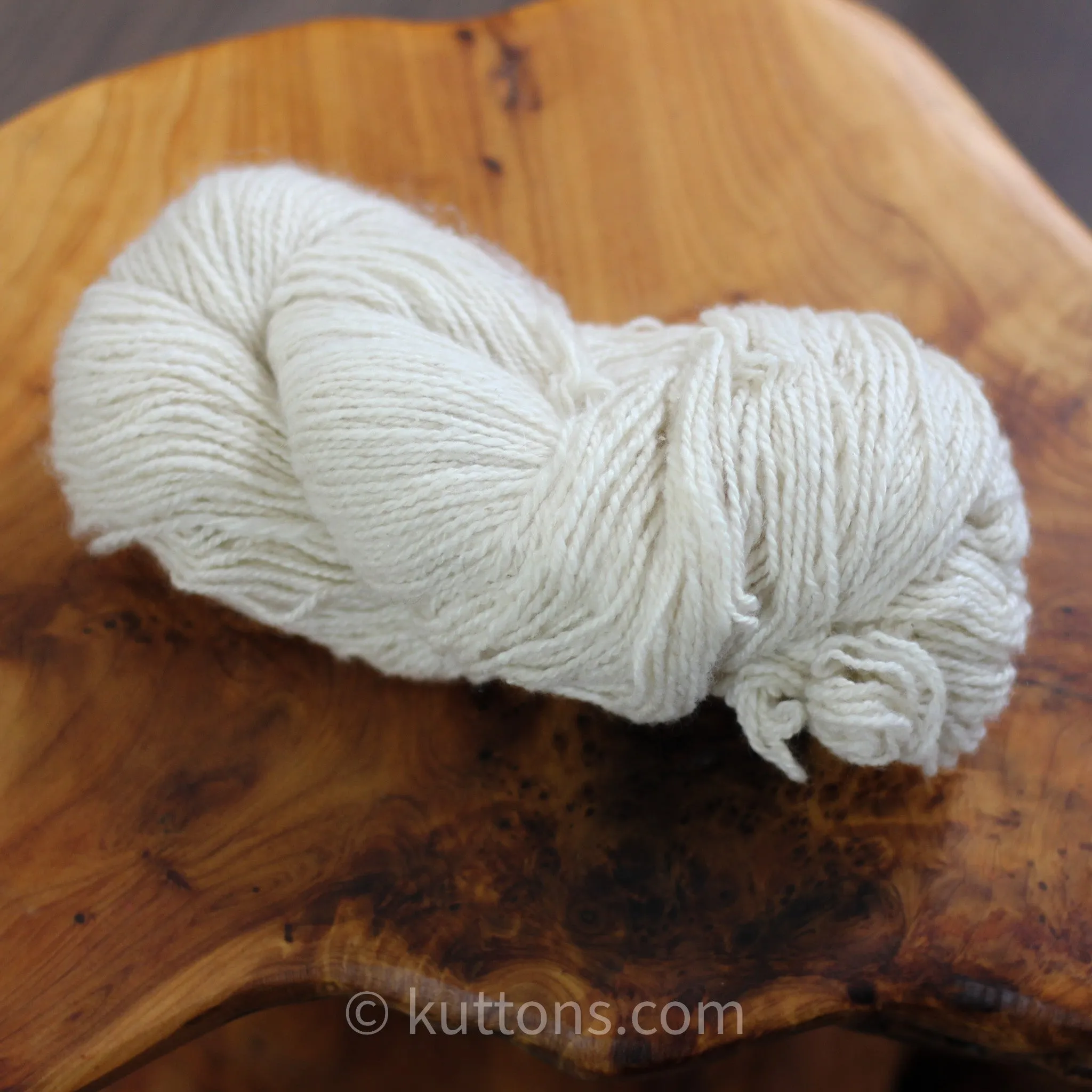 100% Pashmina Cashmere Wool Hank (2-Ply) - Handspun by Women Weavers in Ladakh, Himalayas | Cream, 50 gms approx (Single Roll)