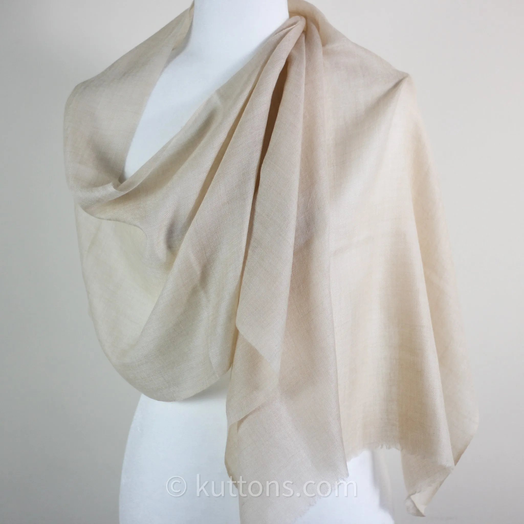 100% Pure Pashmina Cashmere Scarf - Soft Featherweight Handspun Pashmina Wool Stole from Ladakh, Himalayas | Brown, 15x70"