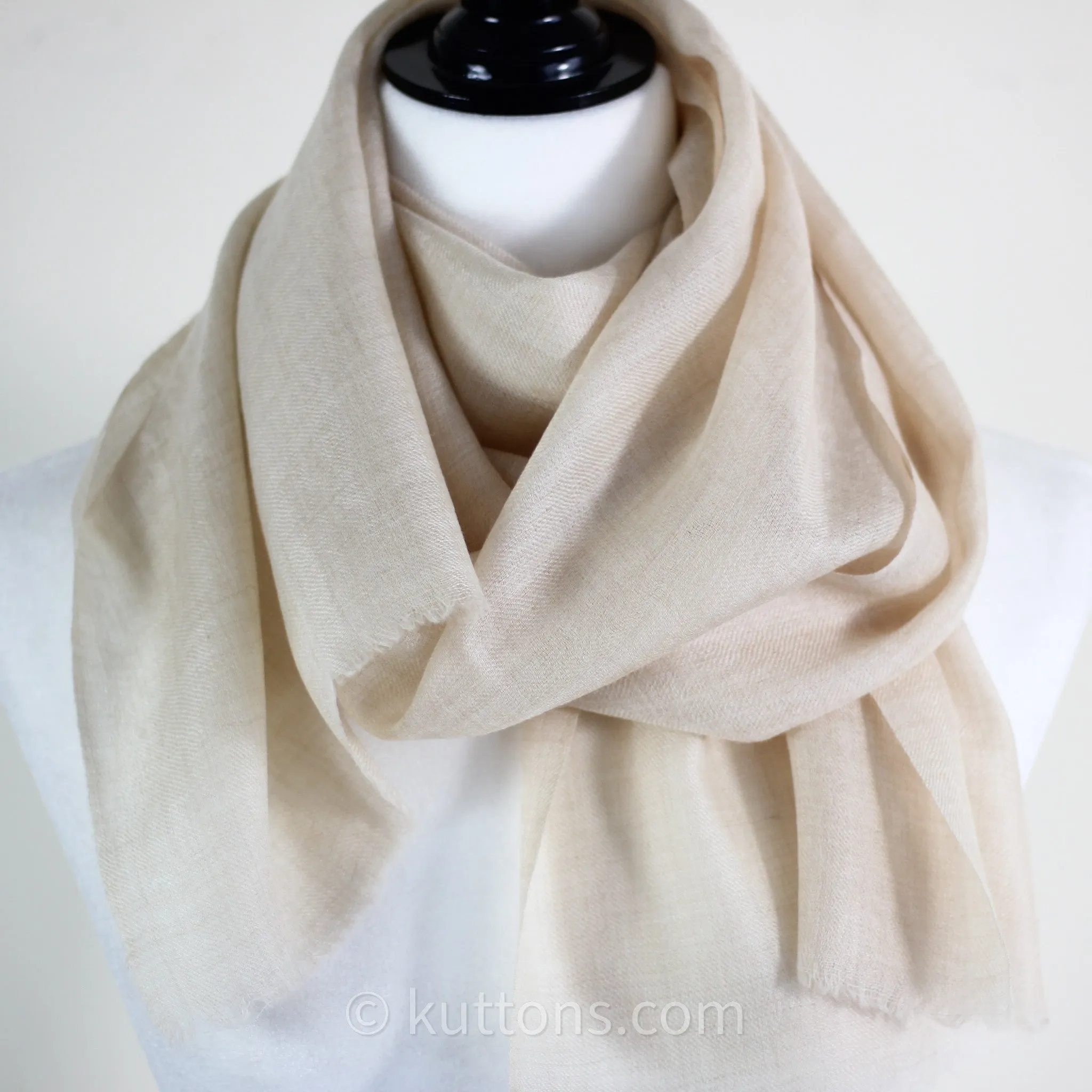 100% Pure Pashmina Cashmere Scarf - Soft Featherweight Handspun Pashmina Wool Stole from Ladakh, Himalayas | Brown, 15x70"