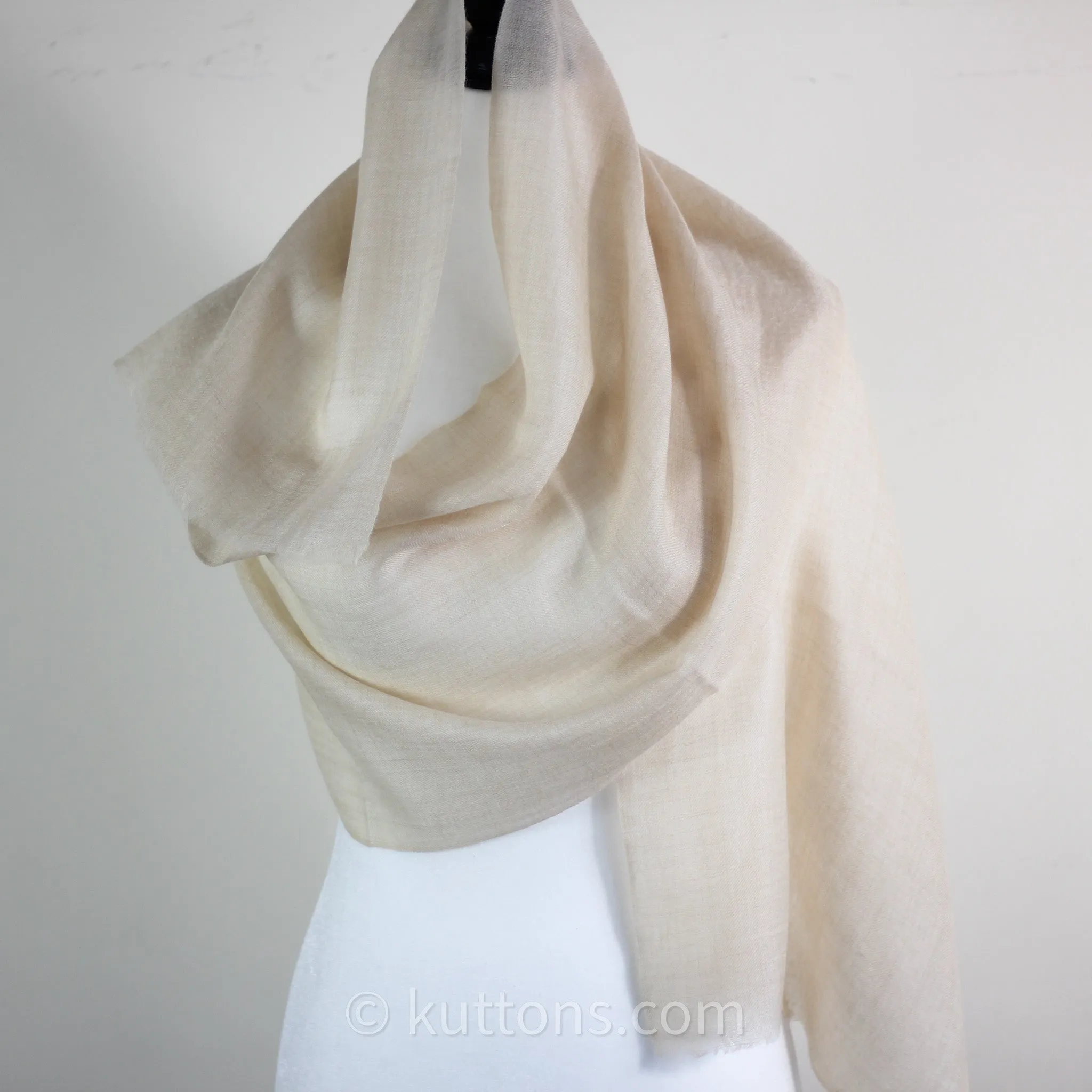 100% Pure Pashmina Cashmere Scarf - Soft Featherweight Handspun Pashmina Wool Stole from Ladakh, Himalayas | Brown, 15x70"