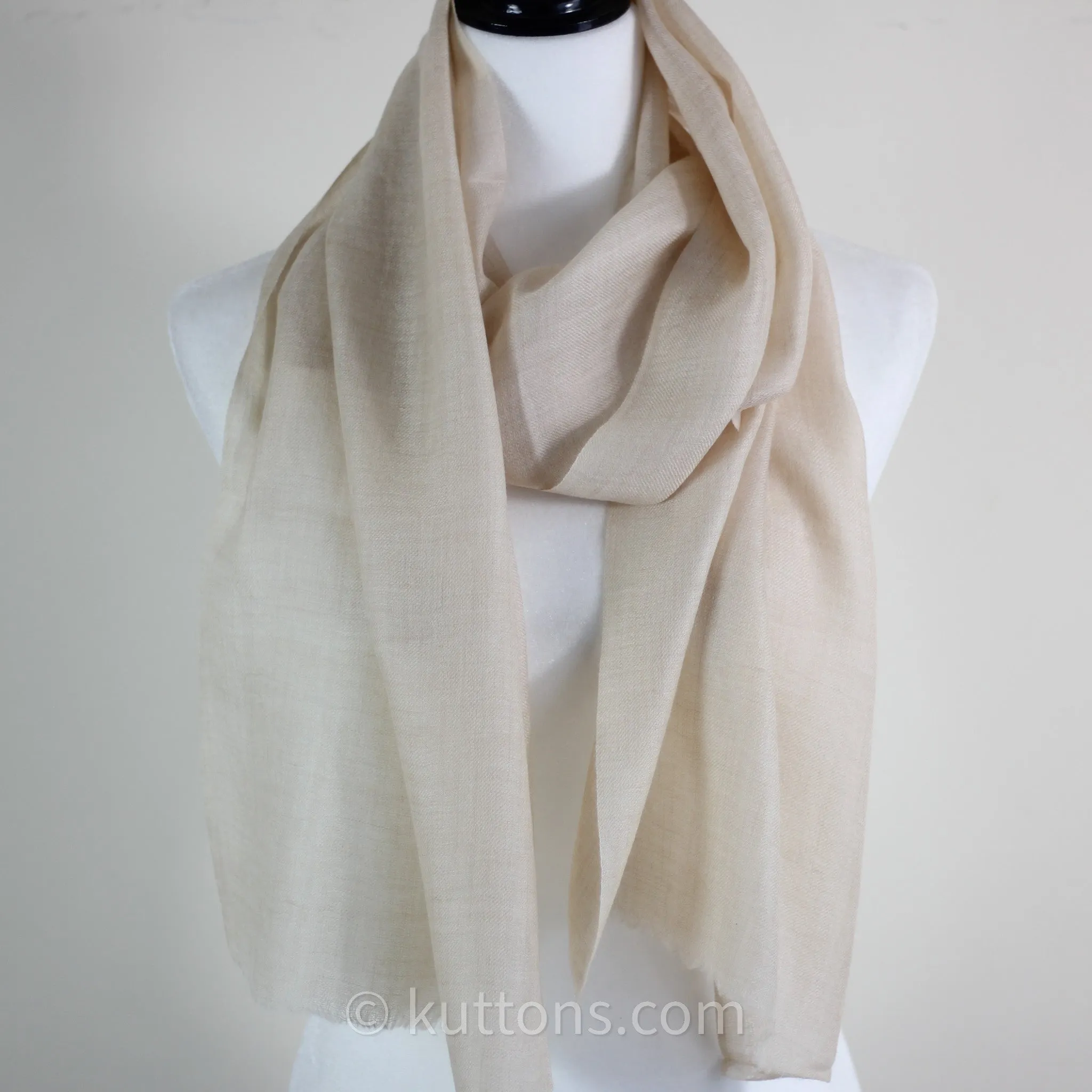 100% Pure Pashmina Cashmere Scarf - Soft Featherweight Handspun Pashmina Wool Stole from Ladakh, Himalayas | Brown, 15x70"