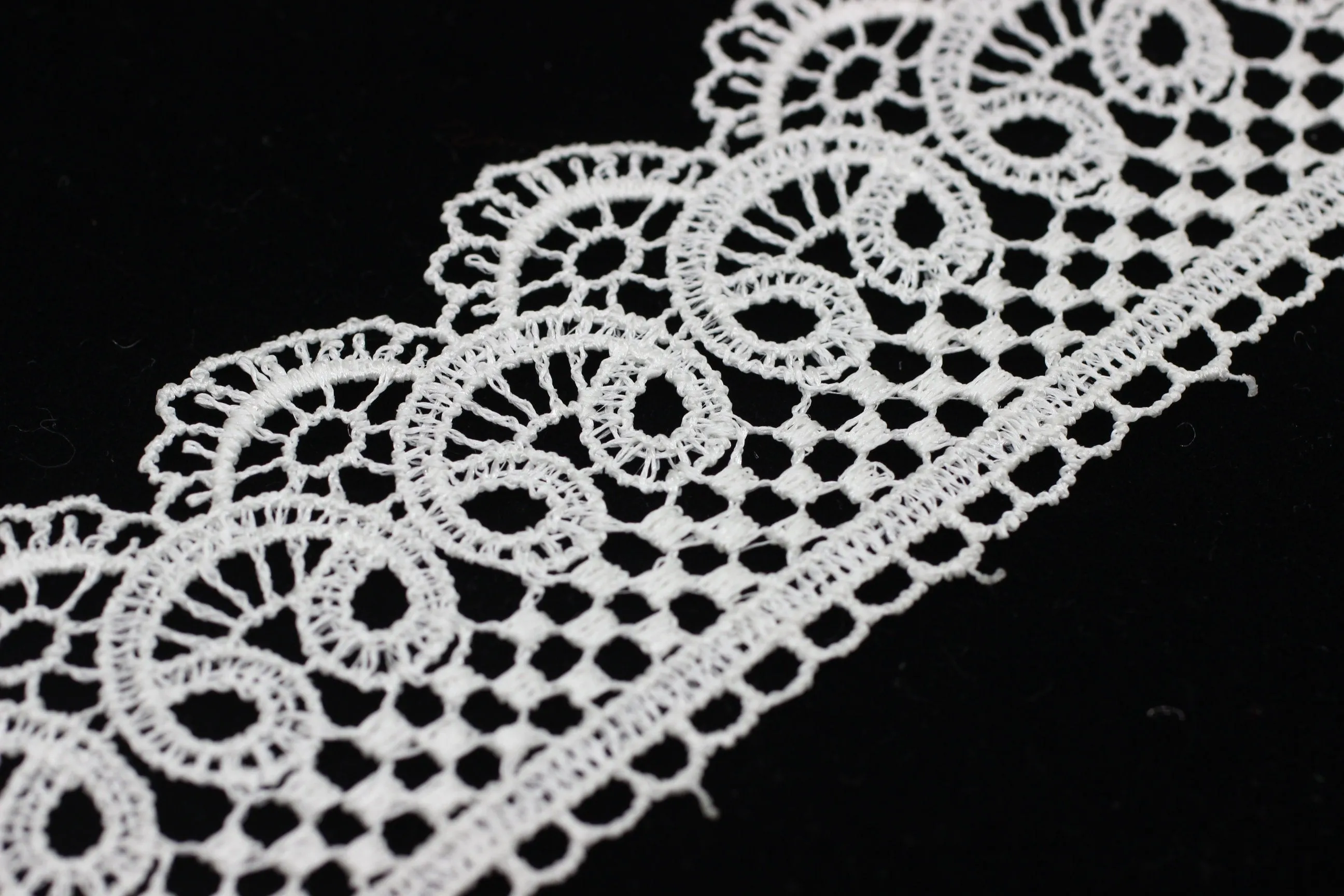 19.6 Yards Cream Bridal Guipure Lace Trim | 2.1 Inches Wide Lace Trim | Geometric Bridal Lace | French Guipure | Lace Fabric TRM53