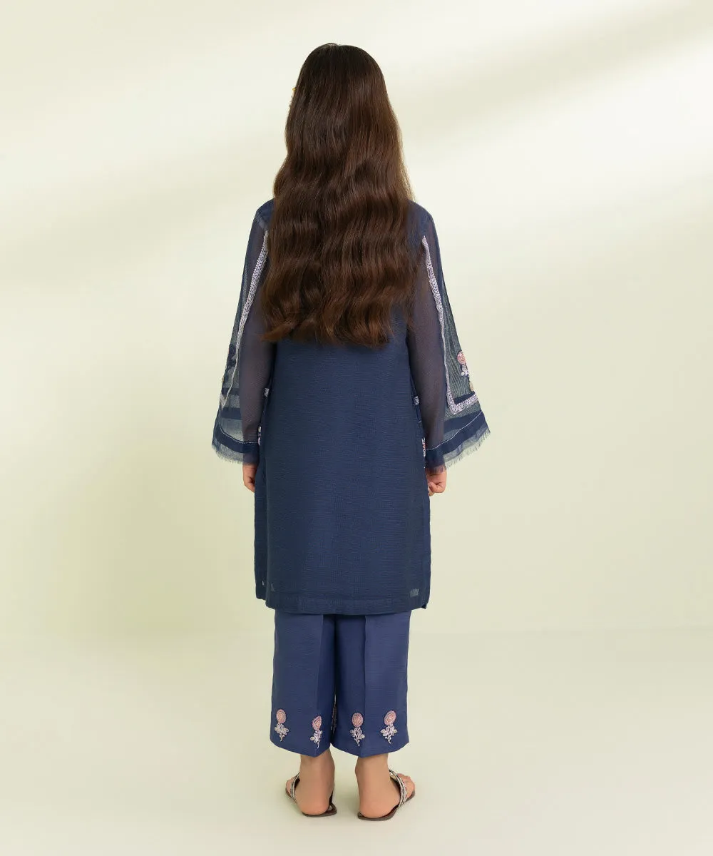 2 Piece - Embroidered Khaddi Net Suit