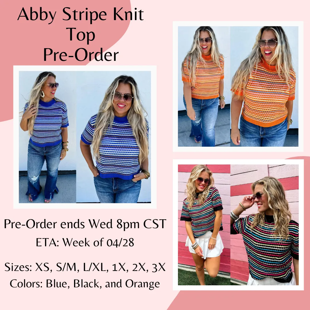 Abby Stripe Knit Top Pre-Order