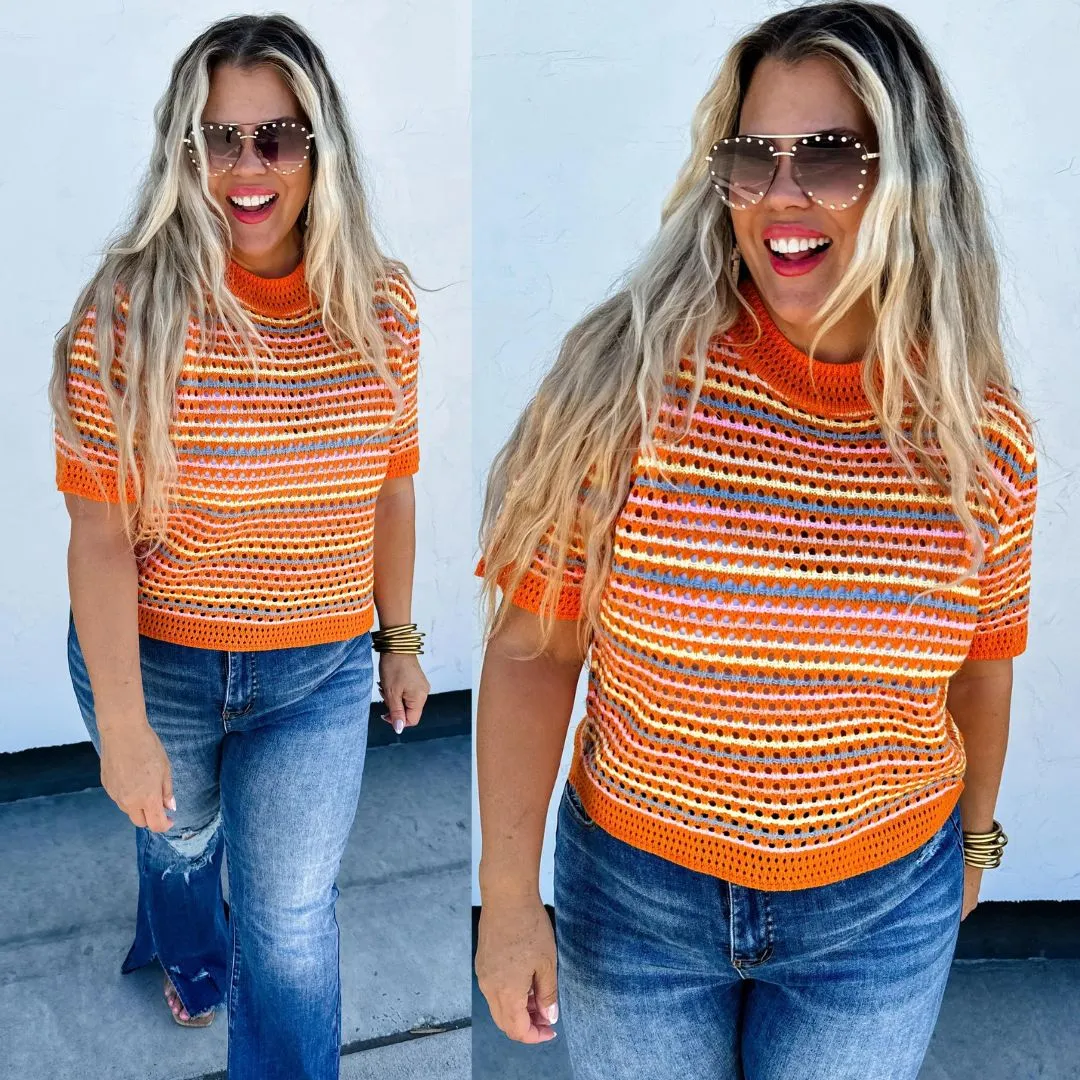 Abby Stripe Knit Top Pre-Order