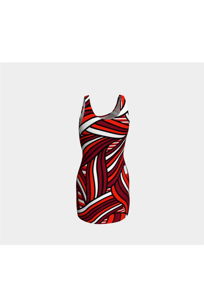 Abstract Strands Bodycon Dress