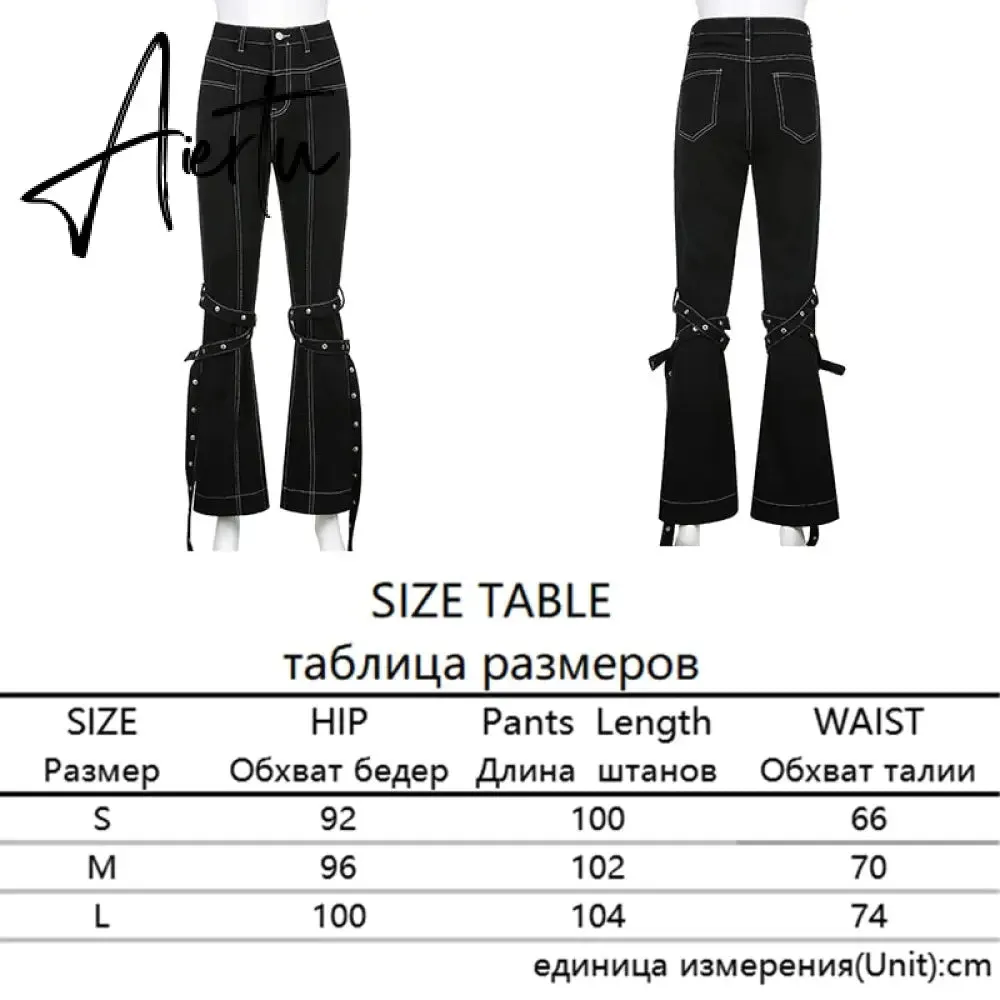 Aiertu  Weekeep Pockets Patchwork Baggy Jeans Fashion Streetwear 100% Cotton Women Denim Trouser Loose Cargo Pants Korean Jeans Harajuku