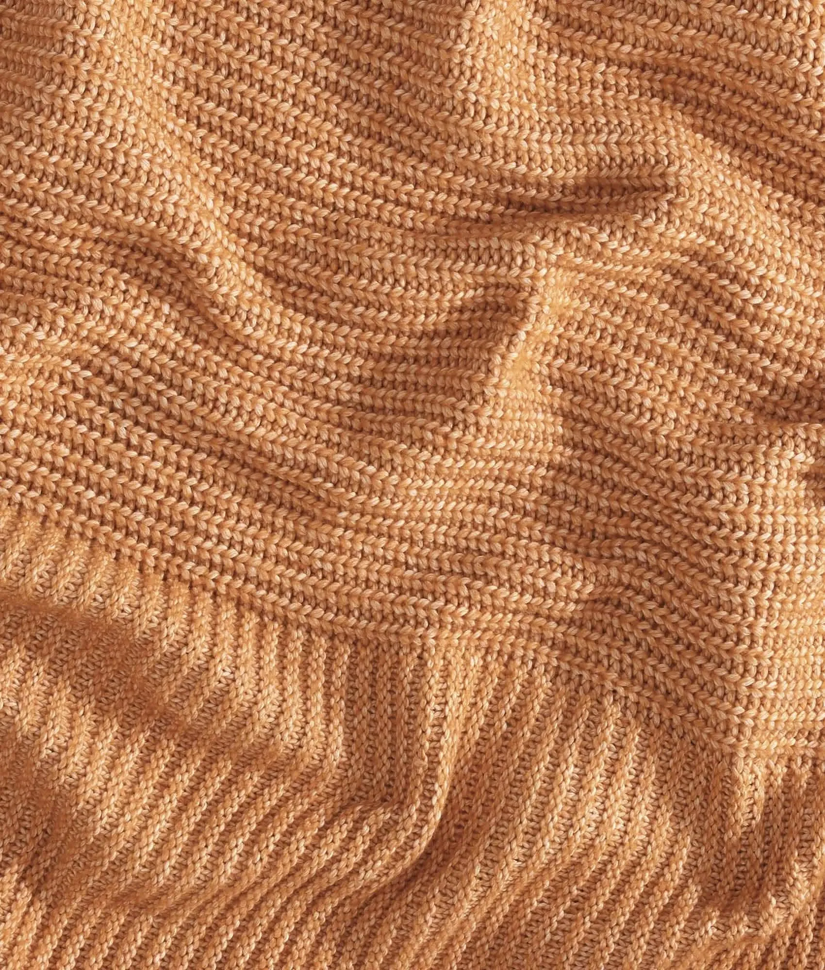 Air Yarn Knit Throw Blanket