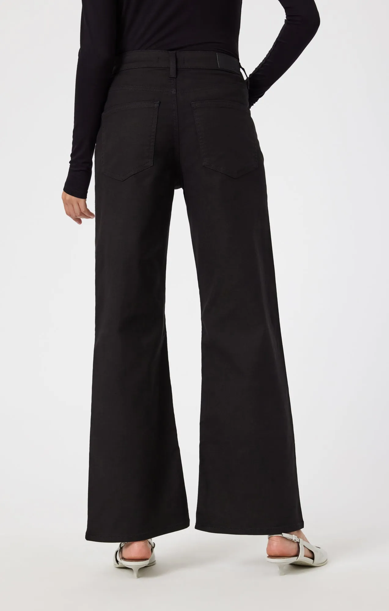 ALENA WIDE LEG IN BLACK LUXE TWILL