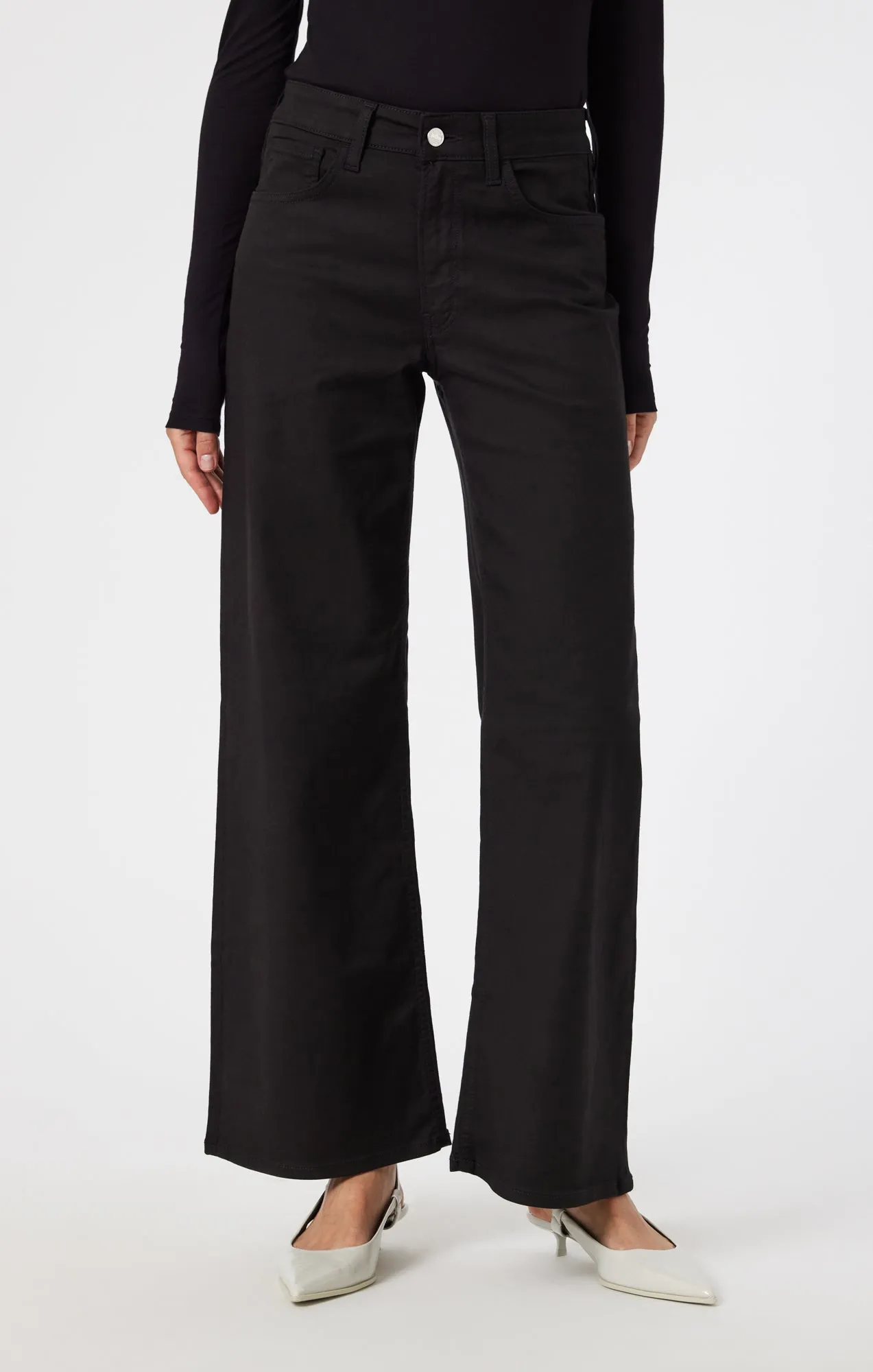 ALENA WIDE LEG IN BLACK LUXE TWILL