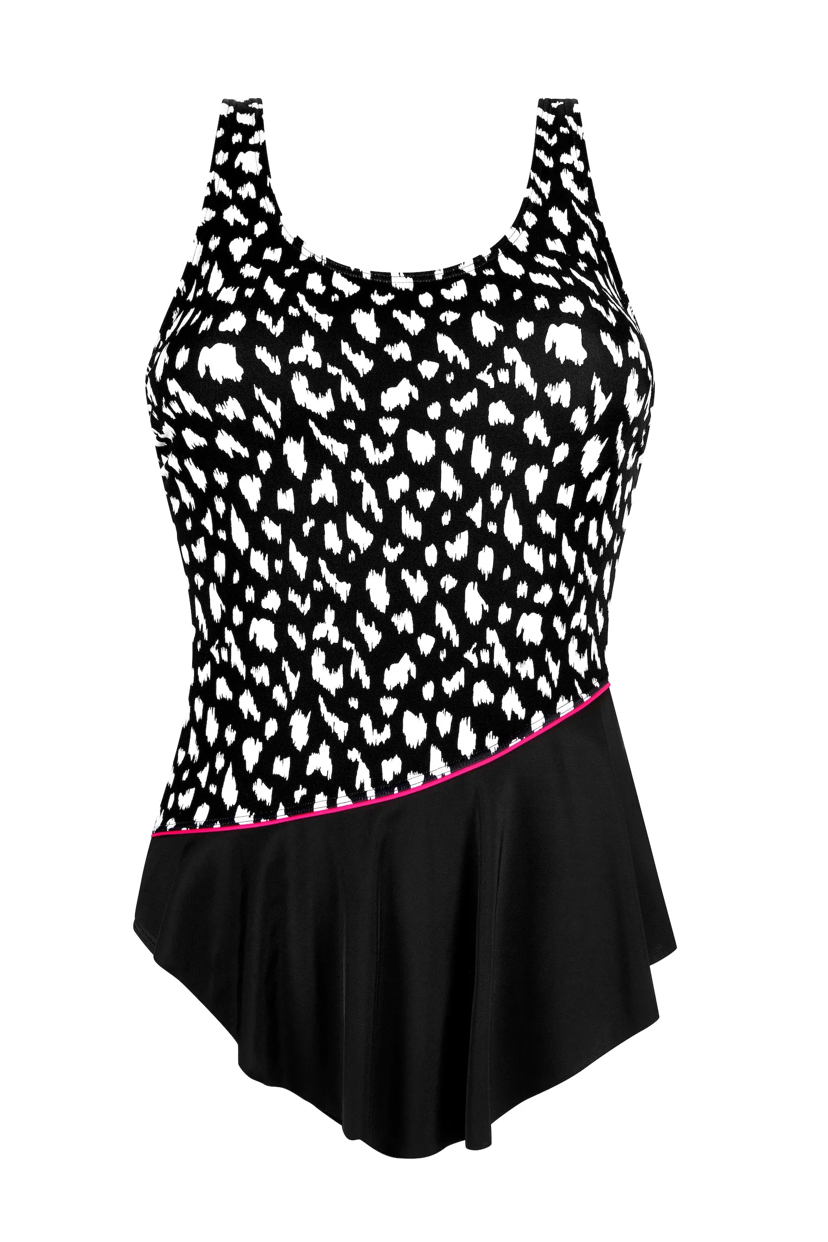 Amoena Manila Sarong Mastectomy Swimsuit - Black/White