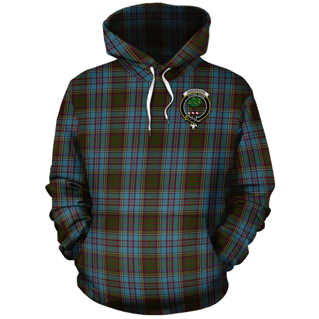 Anderson Tartan Hoodie with Family Crest