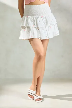 Angelina|Cotton Tiered Skirt