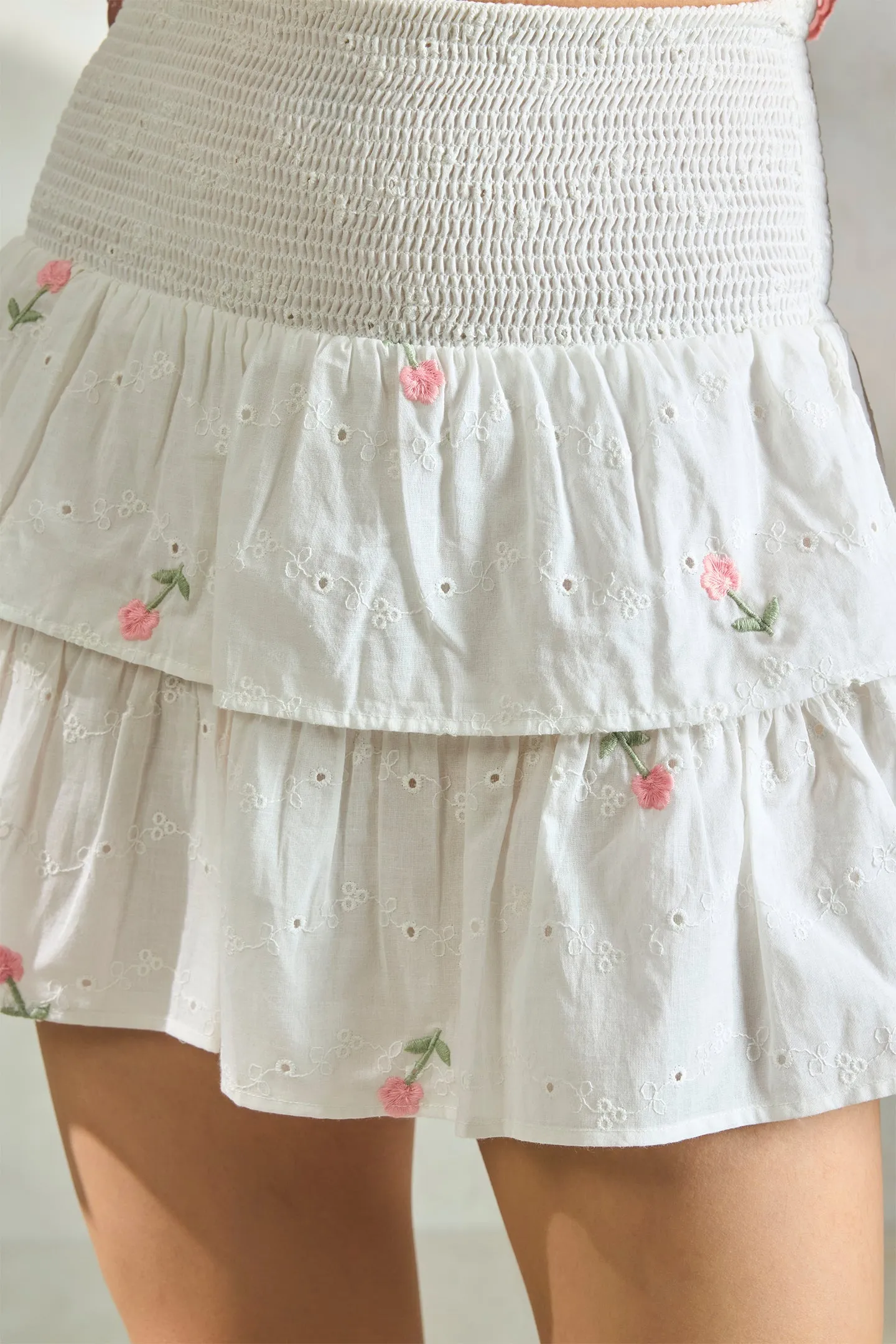 Angelina|Cotton Tiered Skirt