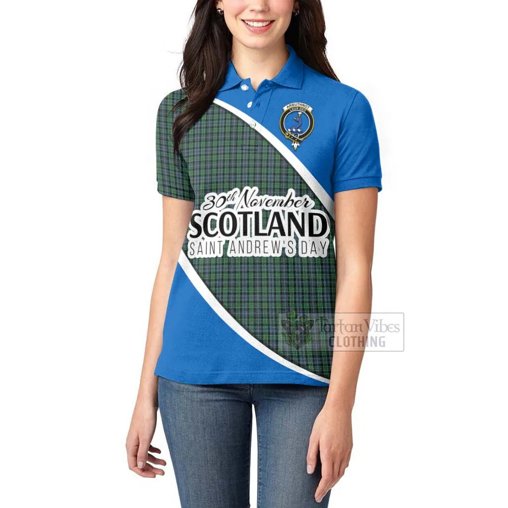 Arbuthnot Family Crest Tartan Women's Polo Shirt Celebrate Saint Andrew's Day in Style