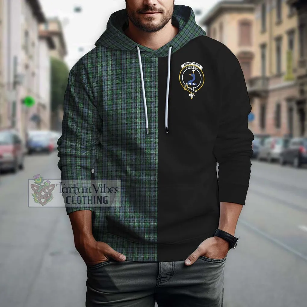 Arbuthnot Tartan Hoodie with Family Crest and Half Of Me Style