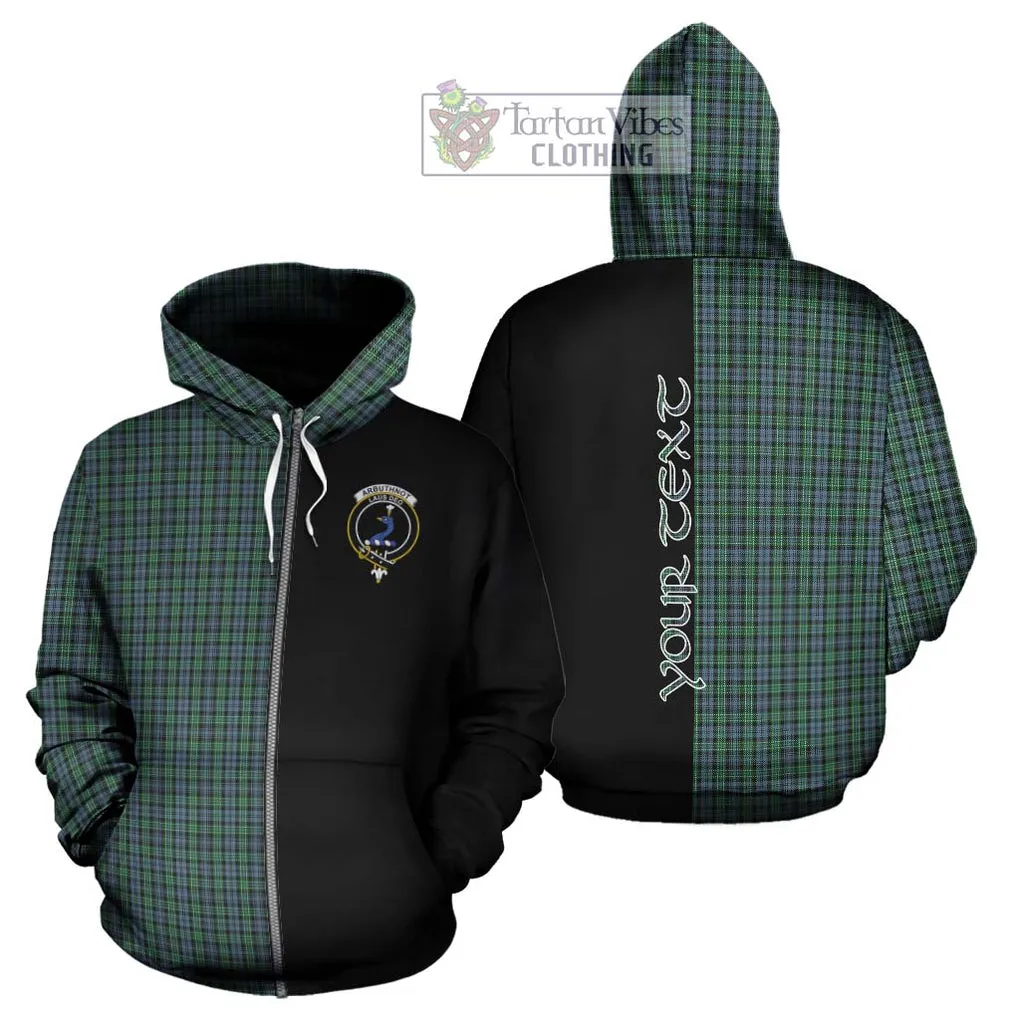 Arbuthnot Tartan Hoodie with Family Crest and Half Of Me Style