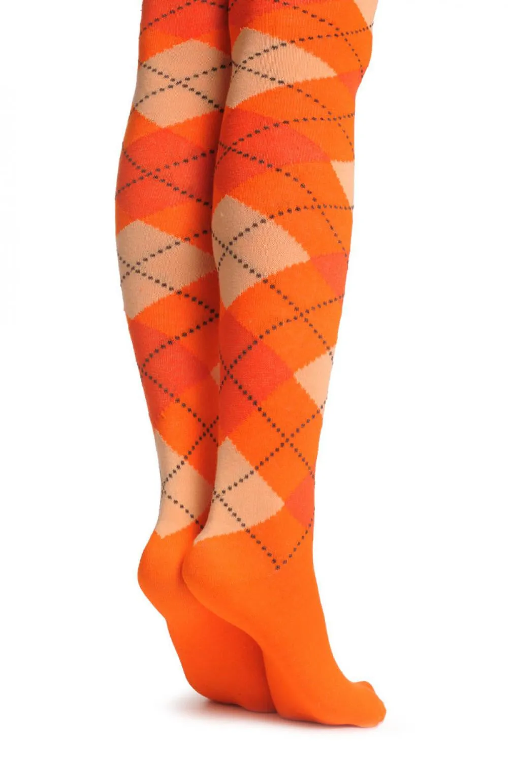 Argyle Peach Orange & Dark Orange