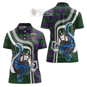 Armstrong Modern Tartan Women's Polo Shirt with Epic Bagpipe Style