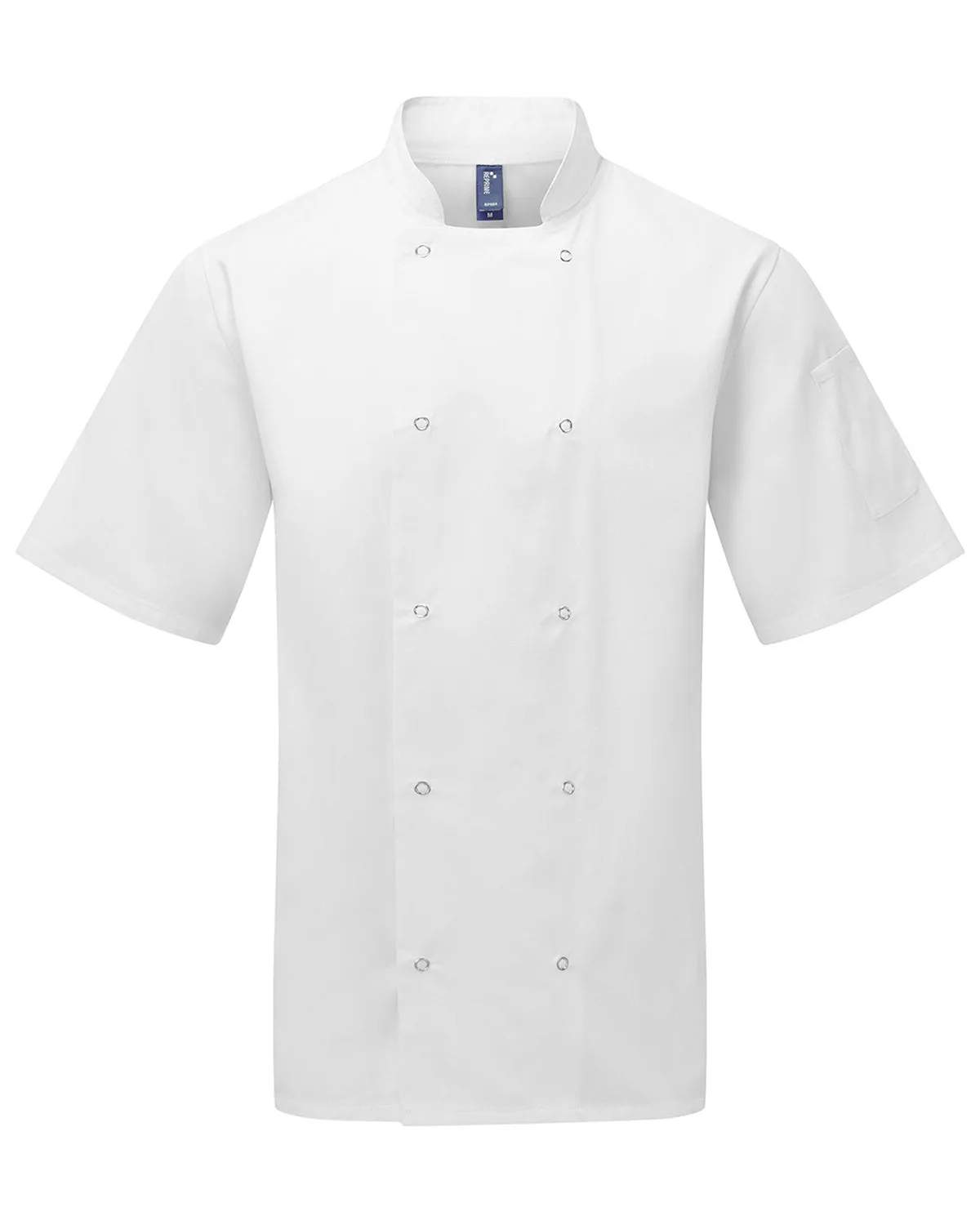 Artisan Collection by Reprime Unisex Studded Front Short-Sleeve Chef's Jacket