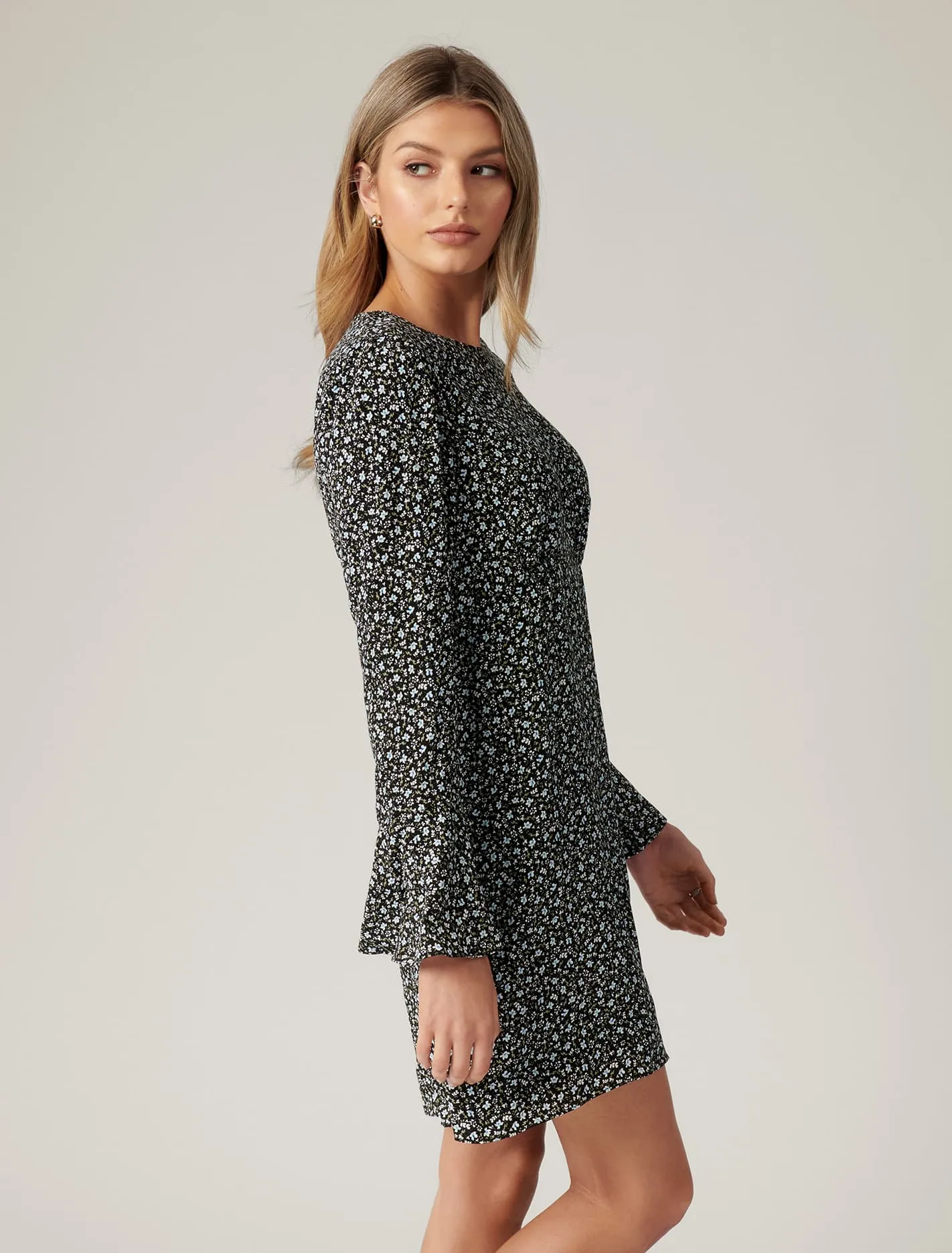 Aspen Petite Flare Sleeve Dress