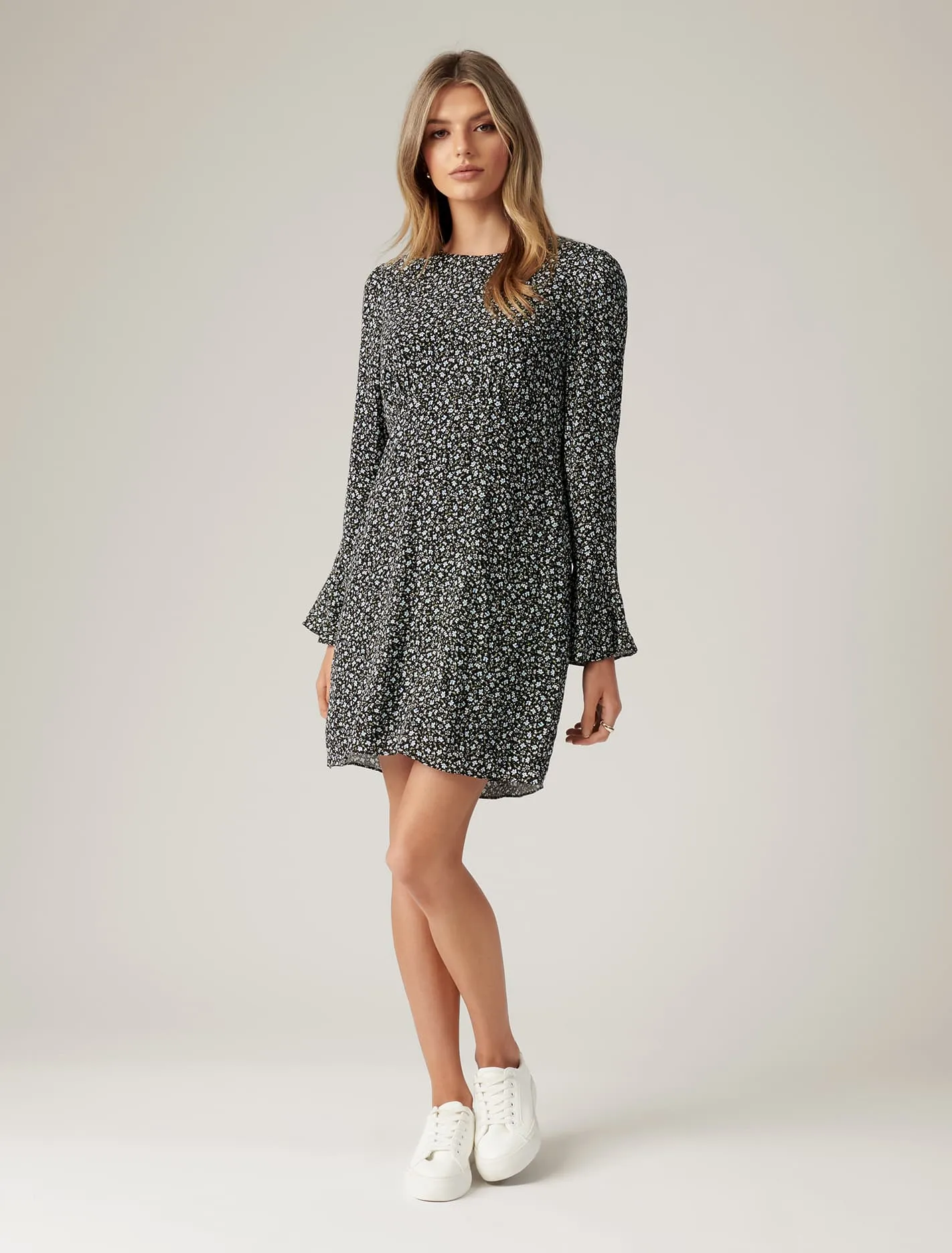 Aspen Petite Flare Sleeve Dress