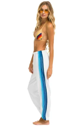 Aviator Nation 5 Stripe Sweatpant White/Blue