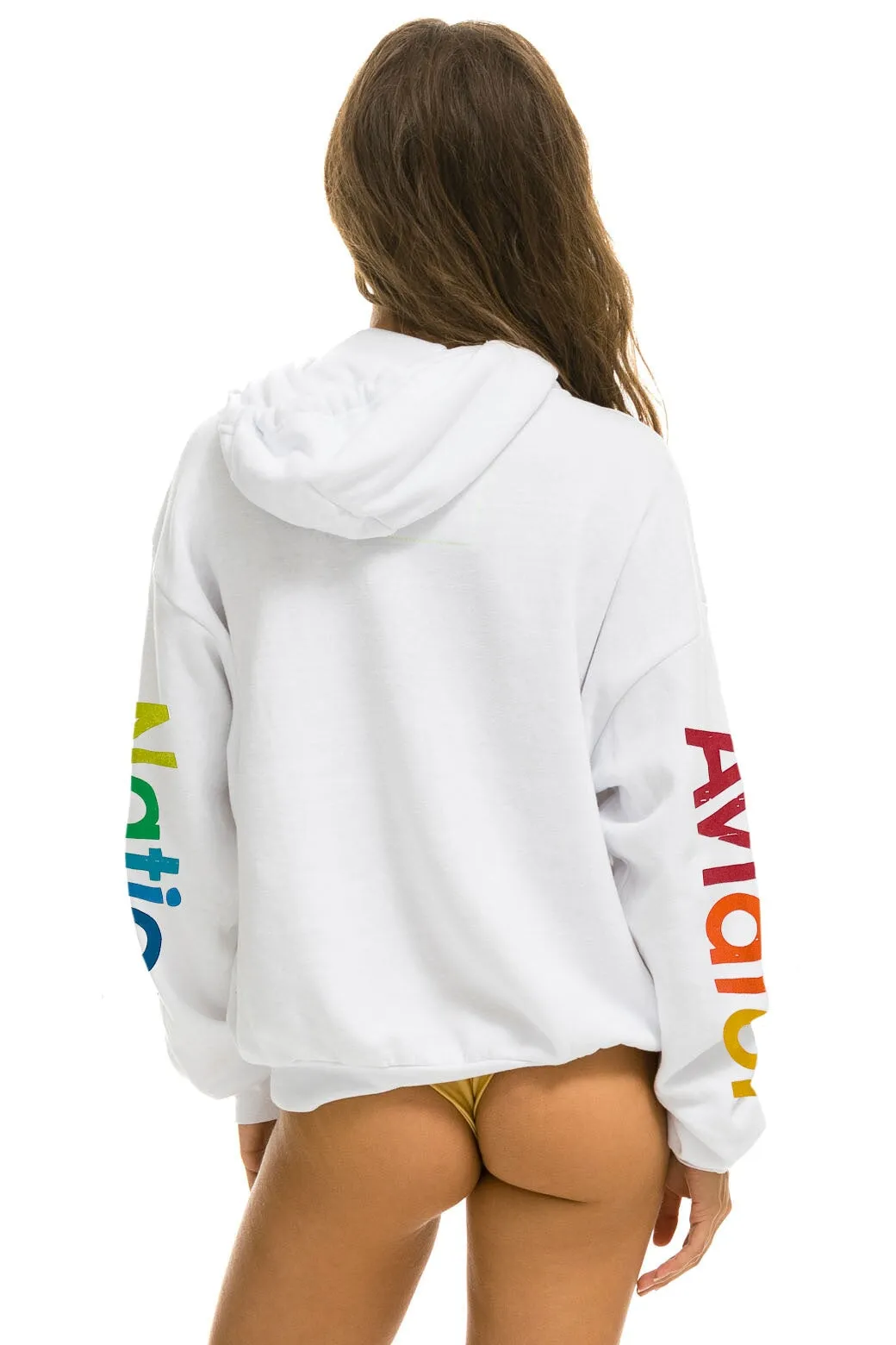 AVIATOR NATION MANHATTAN BEACH RELAXED PULLOVER HOODIE - WHITE