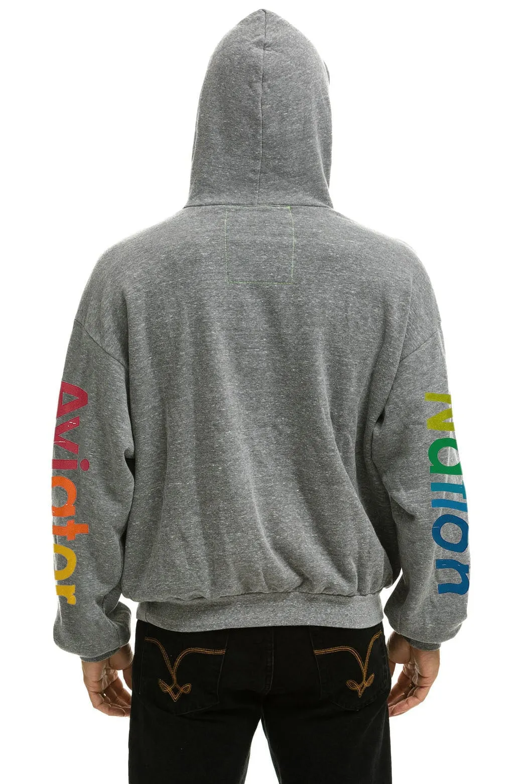 AVIATOR NATION MIAMI RELAXED PULLOVER HOODIE - HEATHER GREY