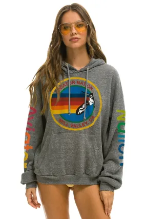 AVIATOR NATION MILL VALLEY RELAXED PULLOVER HOODIE - HEATHER GREY