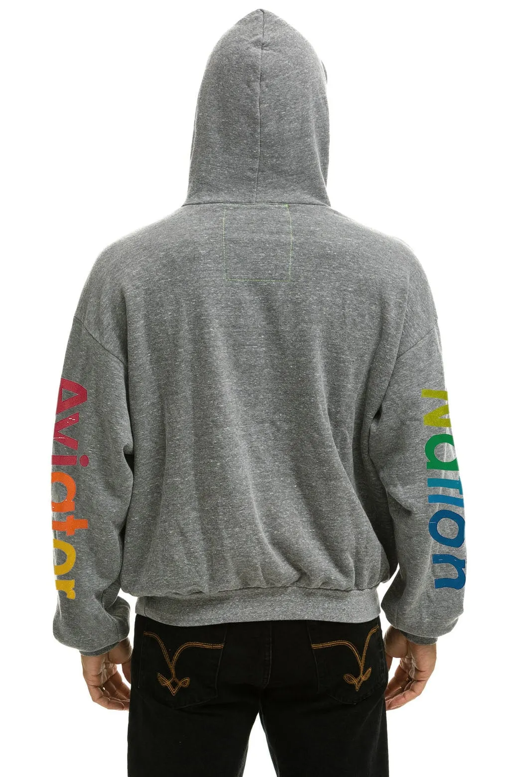 AVIATOR NATION MILL VALLEY RELAXED PULLOVER HOODIE - HEATHER GREY