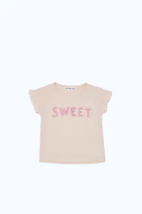 Baby Girls Cream Applique T-Shirt