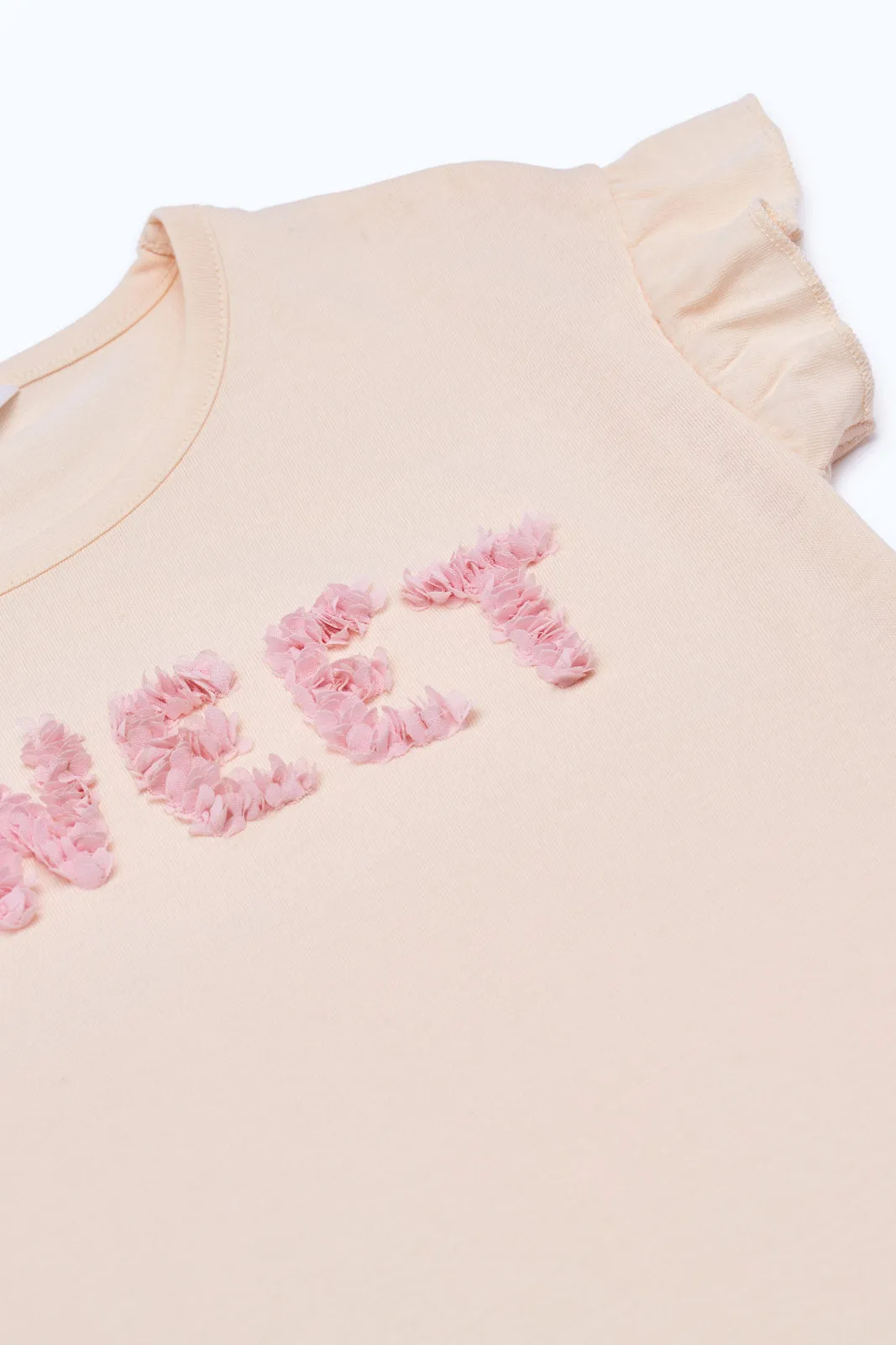 Baby Girls Cream Applique T-Shirt