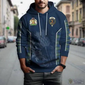 Baird Ancient Tartan Hoodie with Family Crest and Scottish Thistle Vibes Sport Style