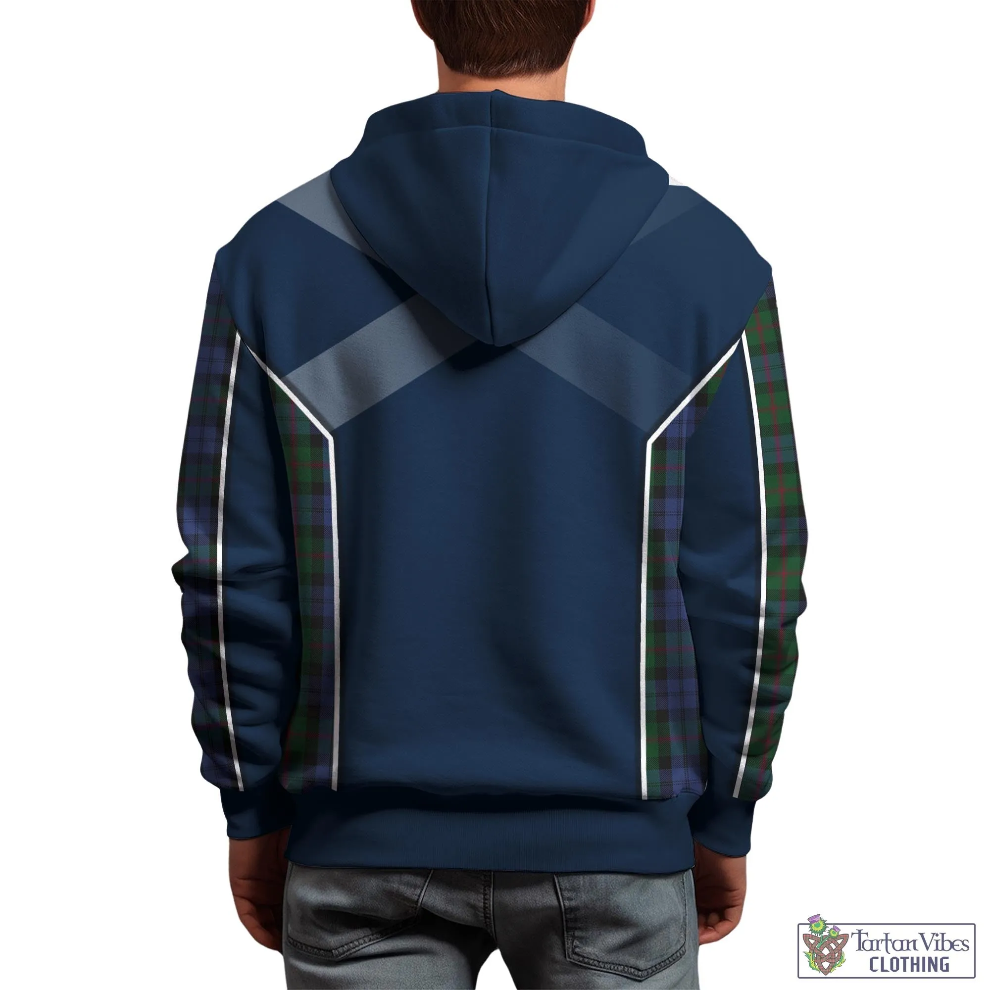 Baird Tartan Hoodie with Family Crest and Lion Rampant Vibes Sport Style