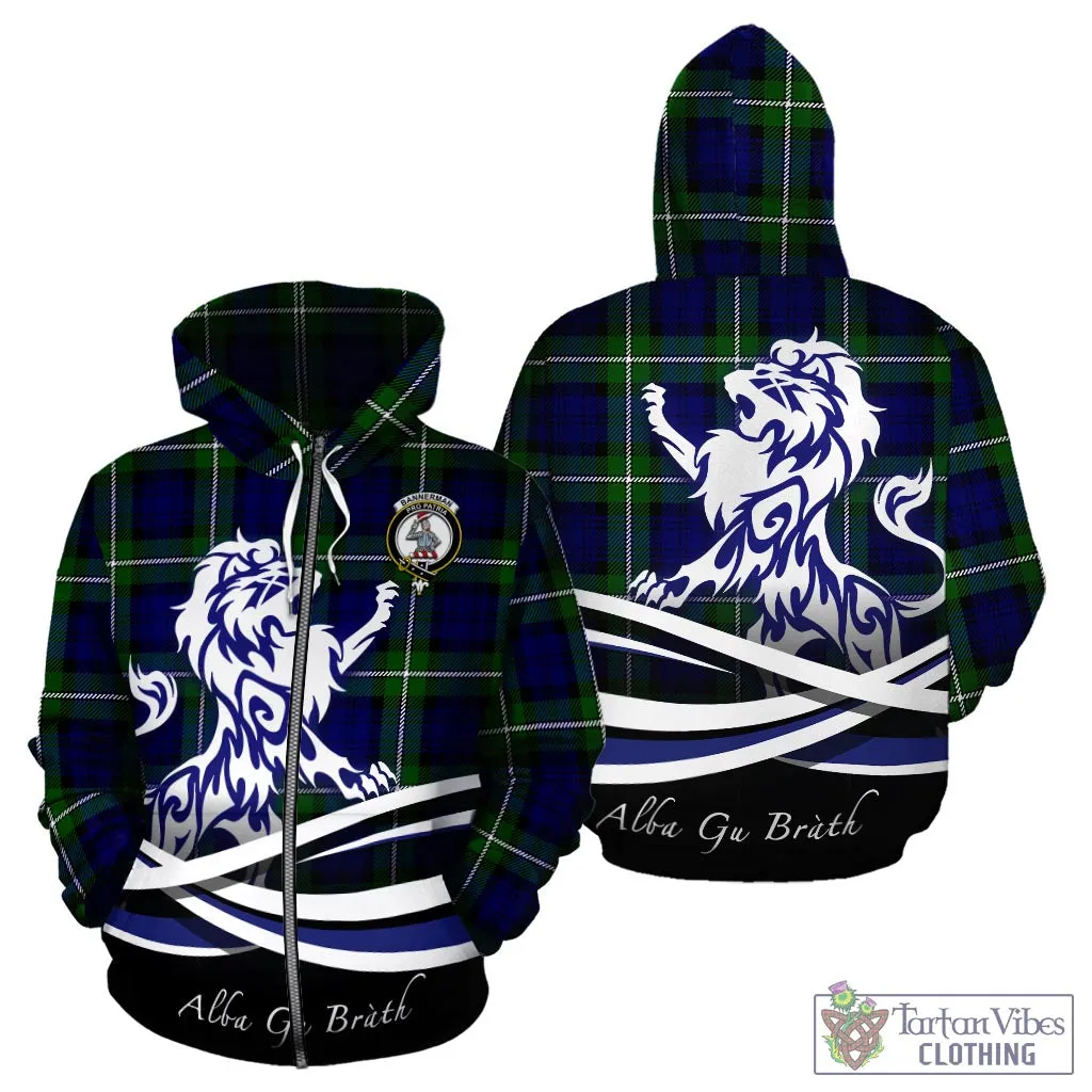 Bannerman Tartan Hoodie with Alba Gu Brath Regal Lion Emblem