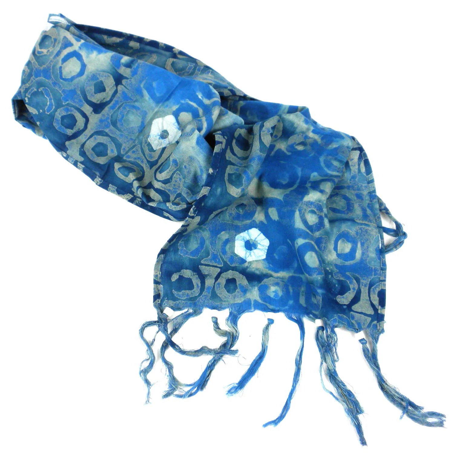 Batiked Scarf Blue World Peaces