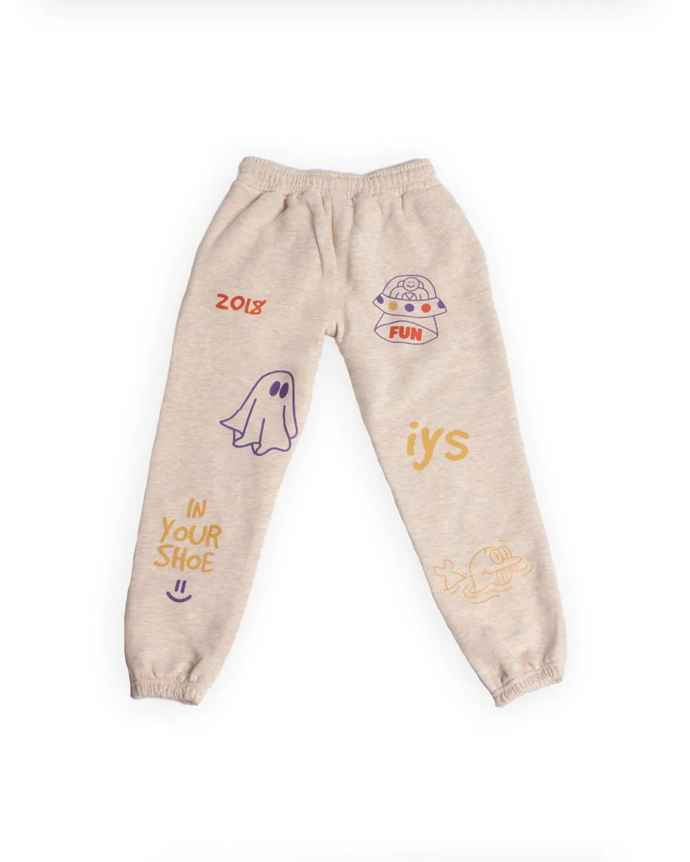 Beige Printed Kids Swants