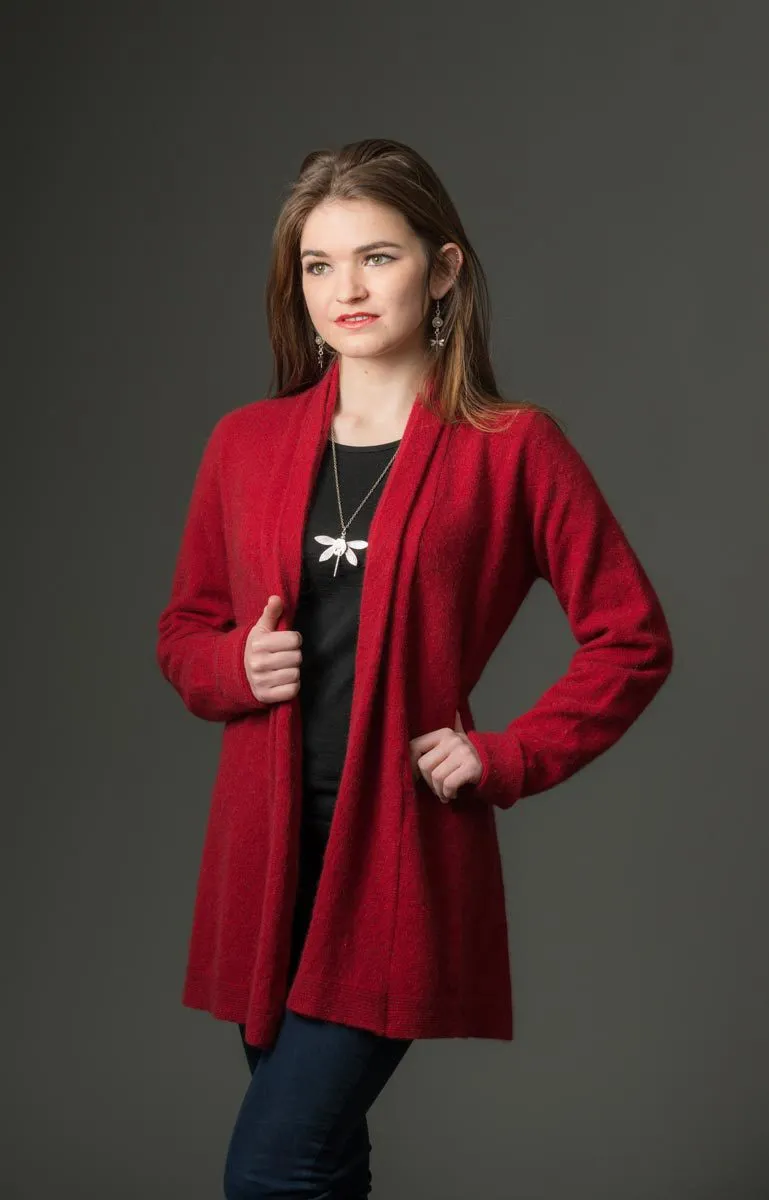 Berry Women's Long Merino Wrap Jacket - NB498