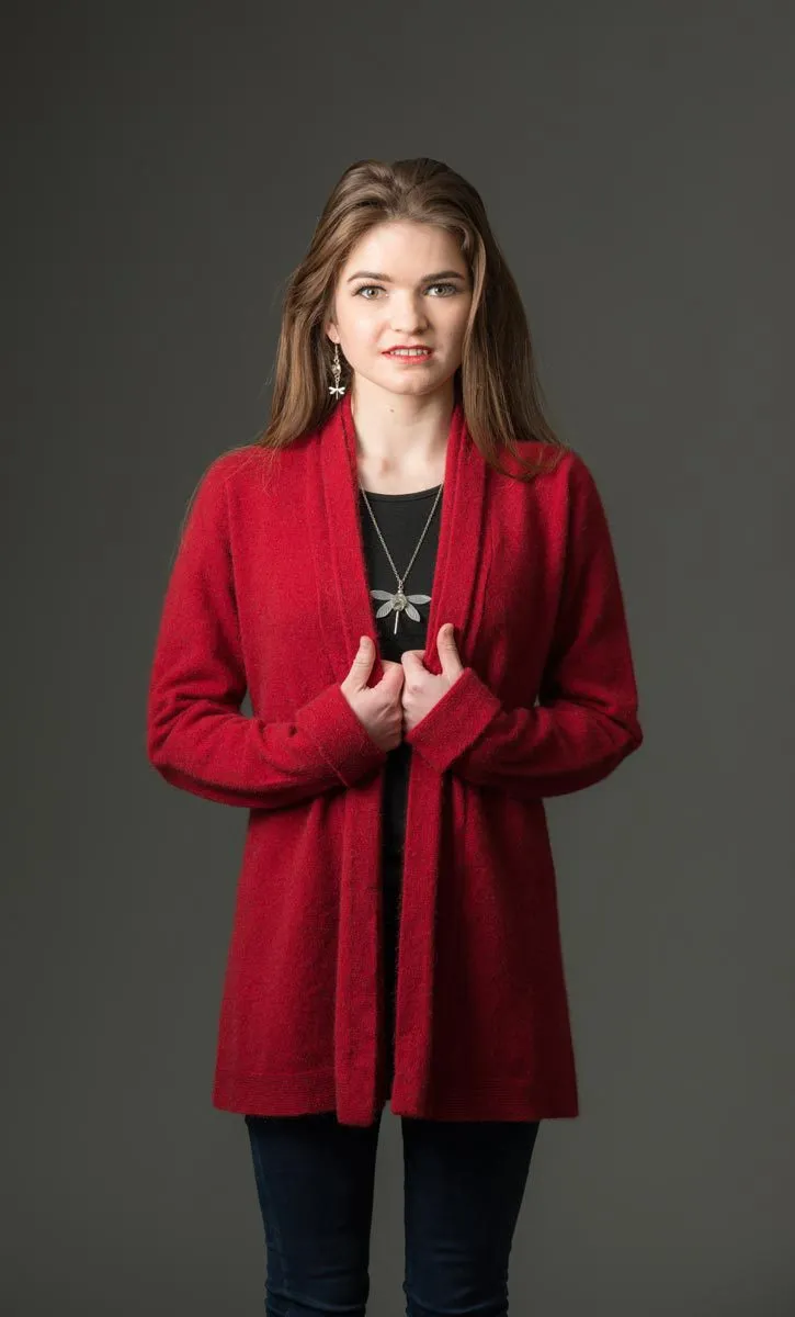 Berry Women's Long Merino Wrap Jacket - NB498