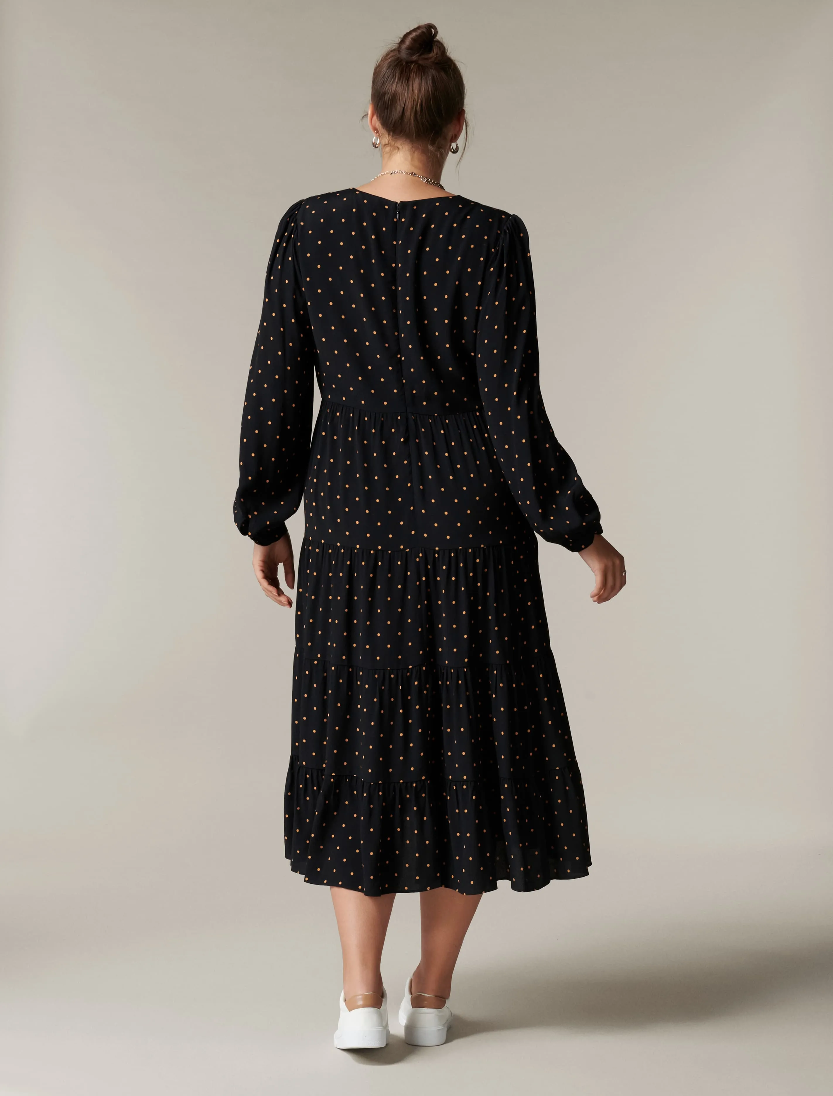 Betty Curve Long Sleeve Smock Dress