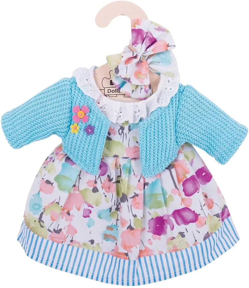 BigJigs Doll's Clothes Turquoise Cardigan and Dress