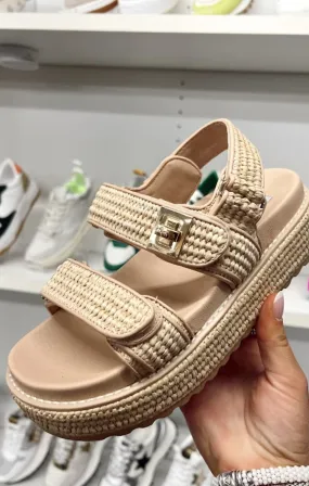 Bigmona Natural Raffia Sandals by Steve Madden