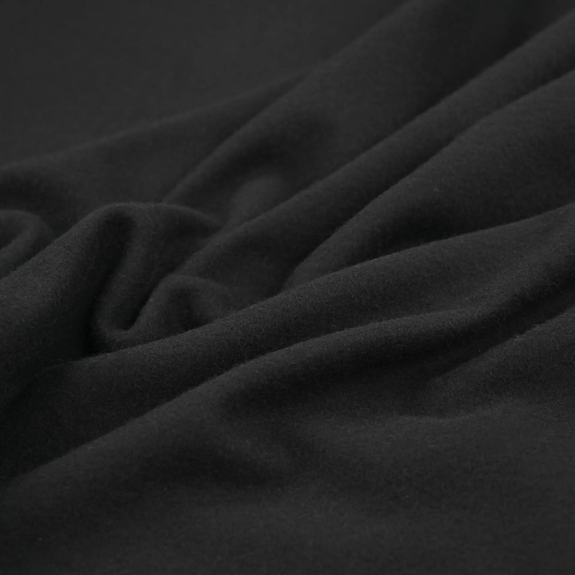 Black Melton Fabric 97768