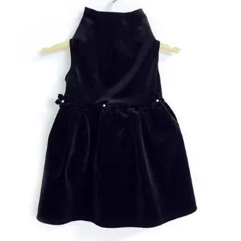 Black Stretch Velvet Dress