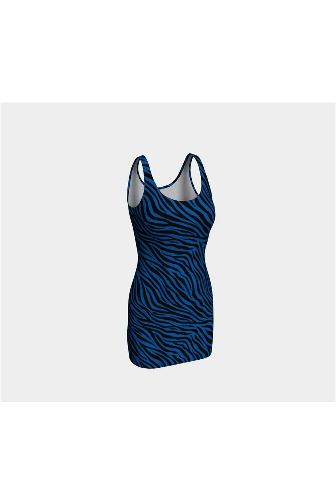 Blue Zebra Bodycon Dress