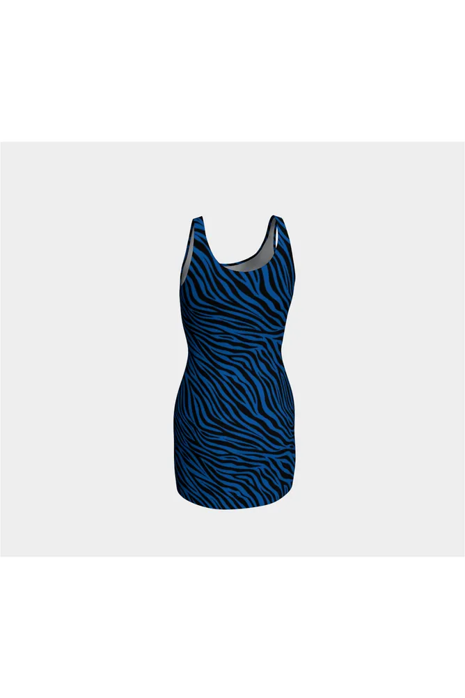 Blue Zebra Bodycon Dress