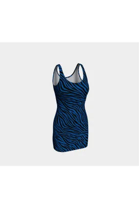 Blue Zebra Bodycon Dress