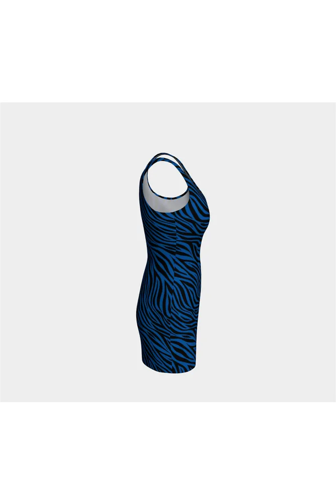 Blue Zebra Bodycon Dress